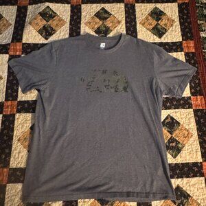 The North Face Men’s T-Shirt Gray Camo Lettering